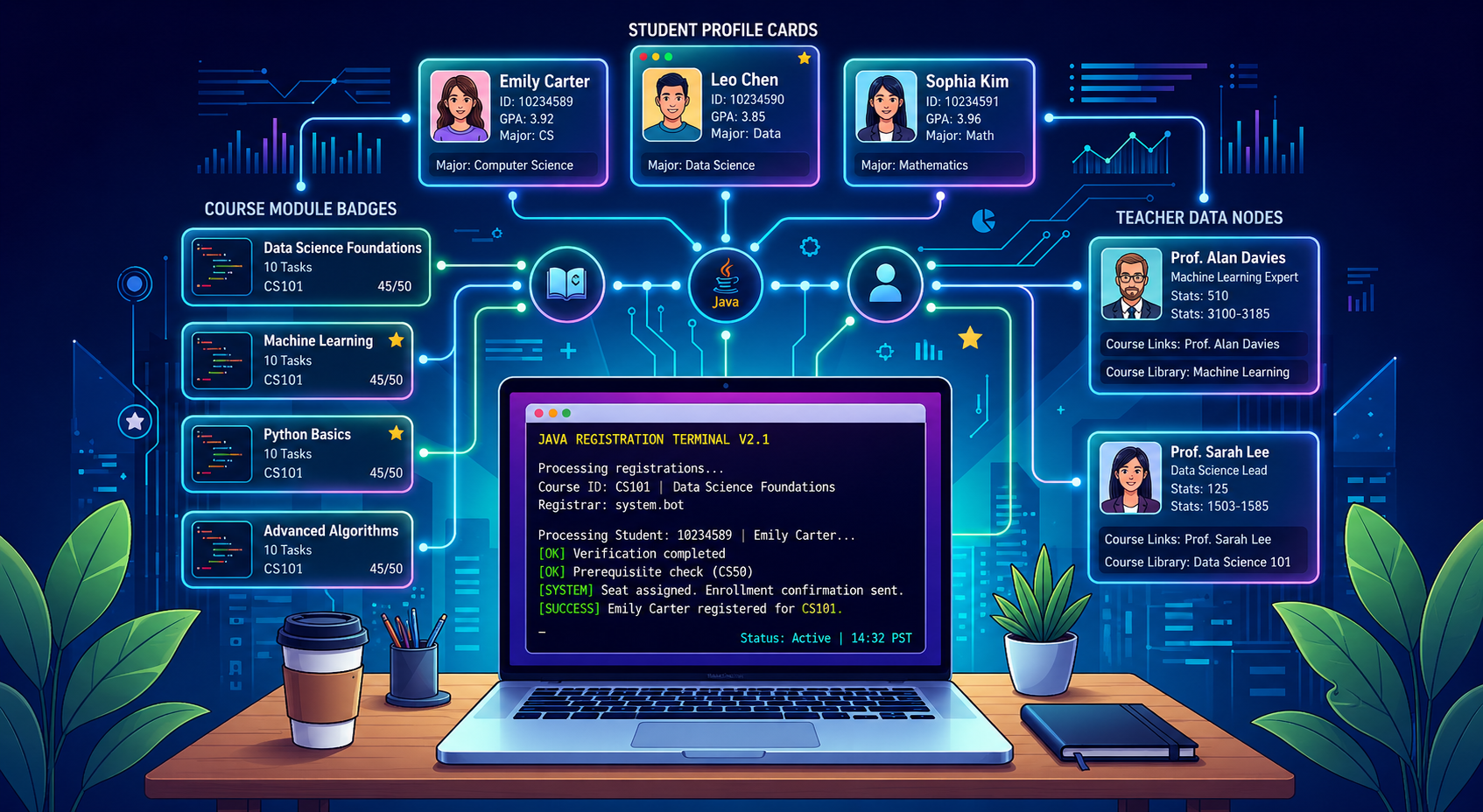 Online Course Management System – Java Console App